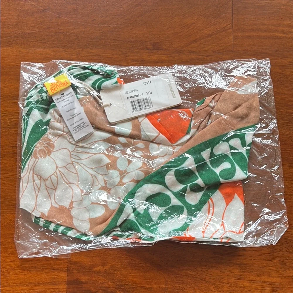 NWT AGUA BENDITA Lexi Kaaw Swim Scarf Top - Picture 2 of 5